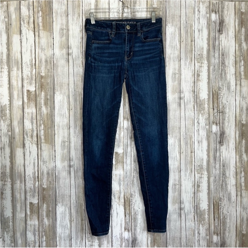 American Eagle Super Stretch X Dark Wash High Rise Jegging